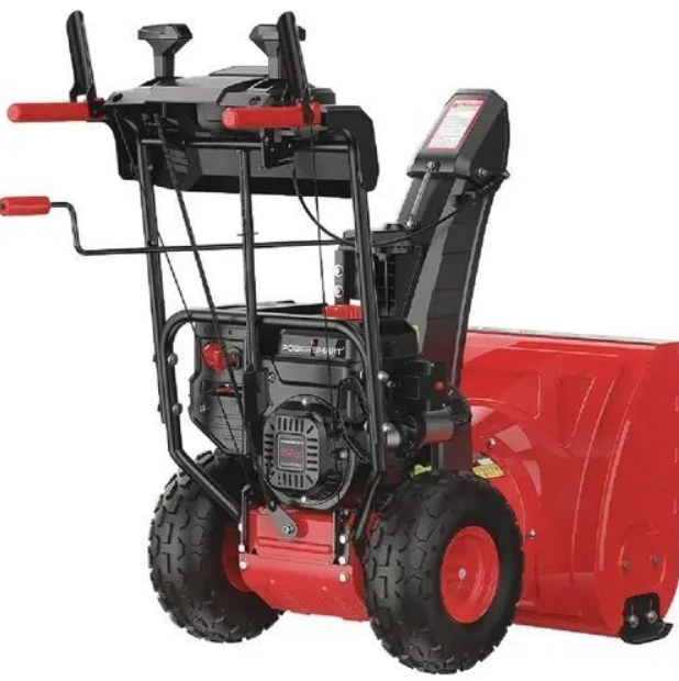 PowerSmart 26” 212cc Two Stage Gas Self Propelled Snow Blower with Electric Start