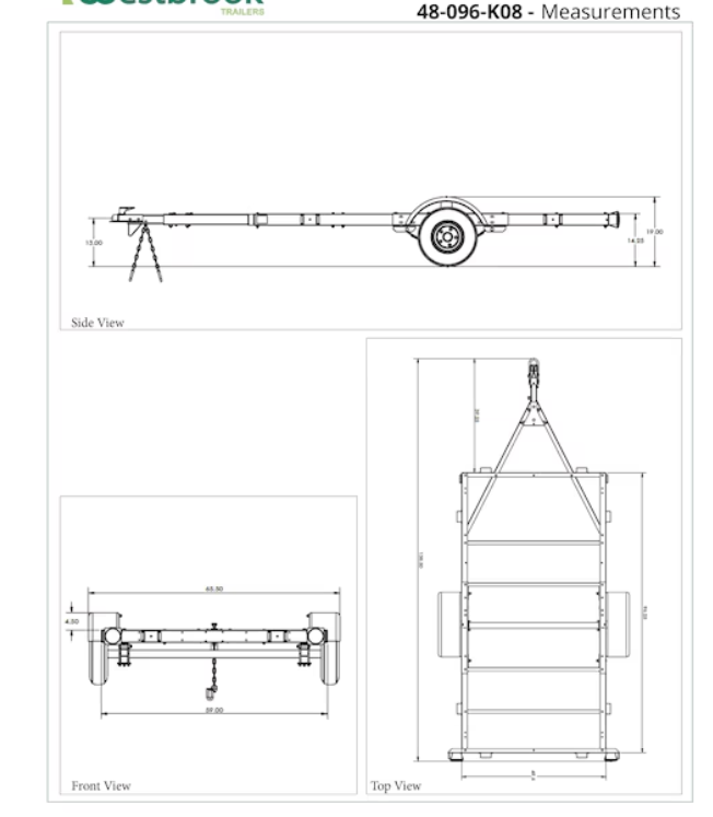 Stirling 4.0-ft x 8 Steel Utility Trailer ( 1000.0-lb Capacity )