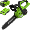 Greenworks G40CS30IIK2 Battery Chainsaw, 12-Inch (30cm) Bar Length