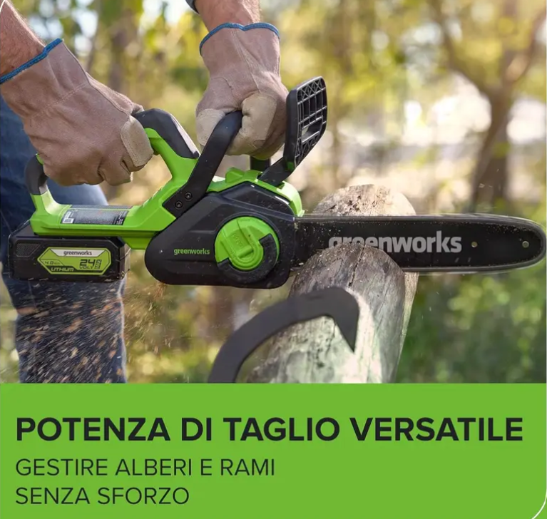 Greenworks G40CS30IIK2 Battery Chainsaw, 12-Inch (30cm) Bar Length