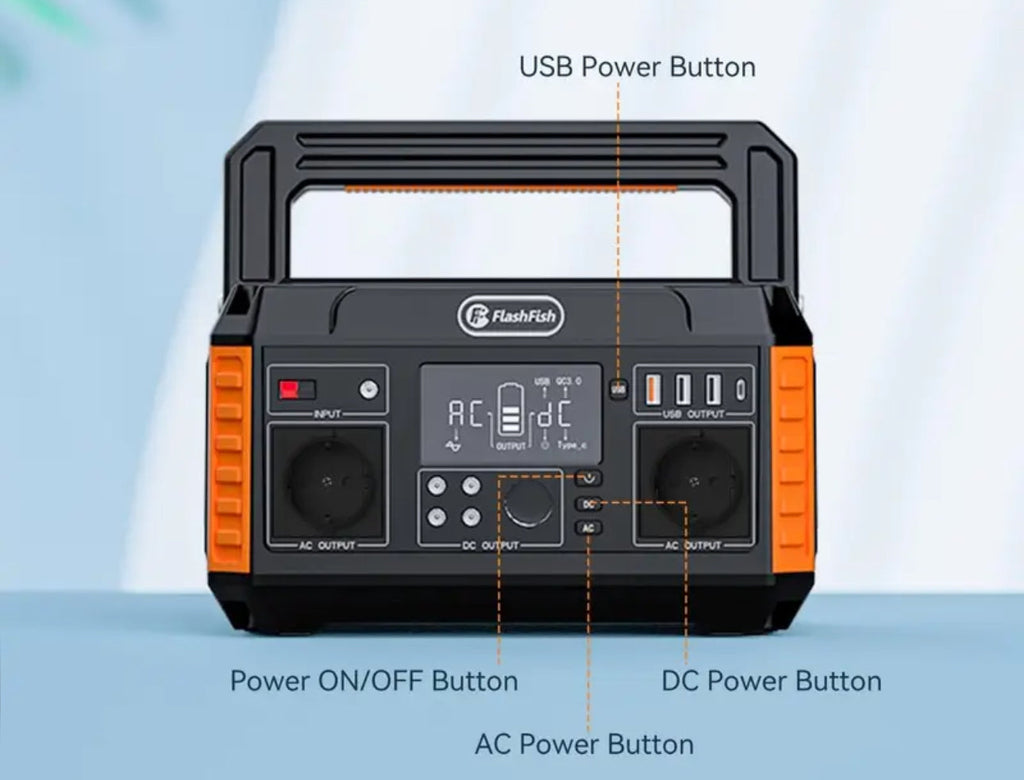 Flashfish P60 Portable Power Station | 560W 520Wh, P60