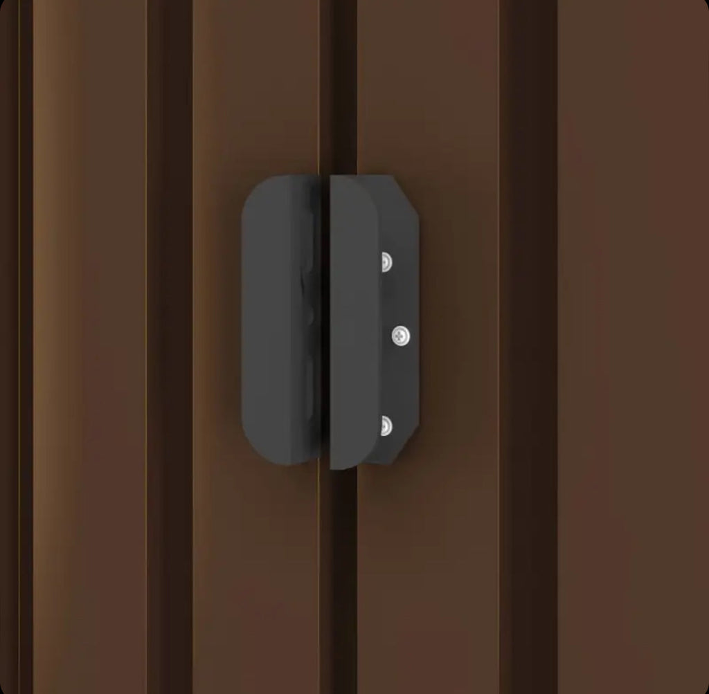 Brown steel garden shed 204x132x186 cm