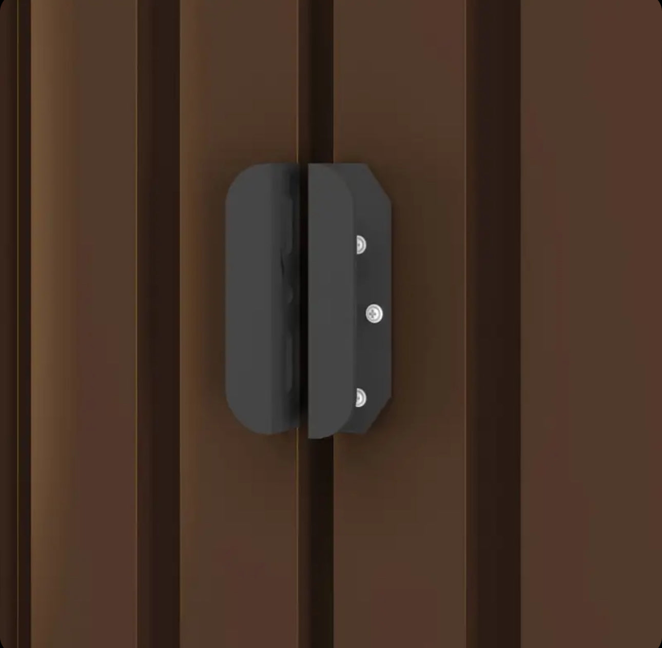 Brown steel garden shed 204x132x186 cm