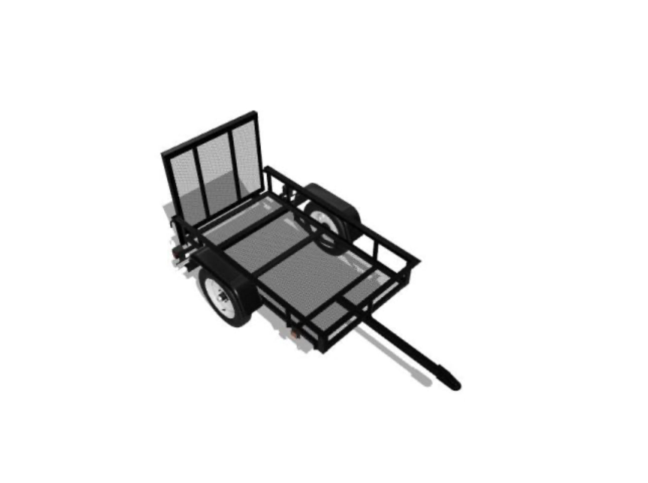 Carry-On Trailer 4-Ft X 7-Ft Steel Mesh Utility Trailer