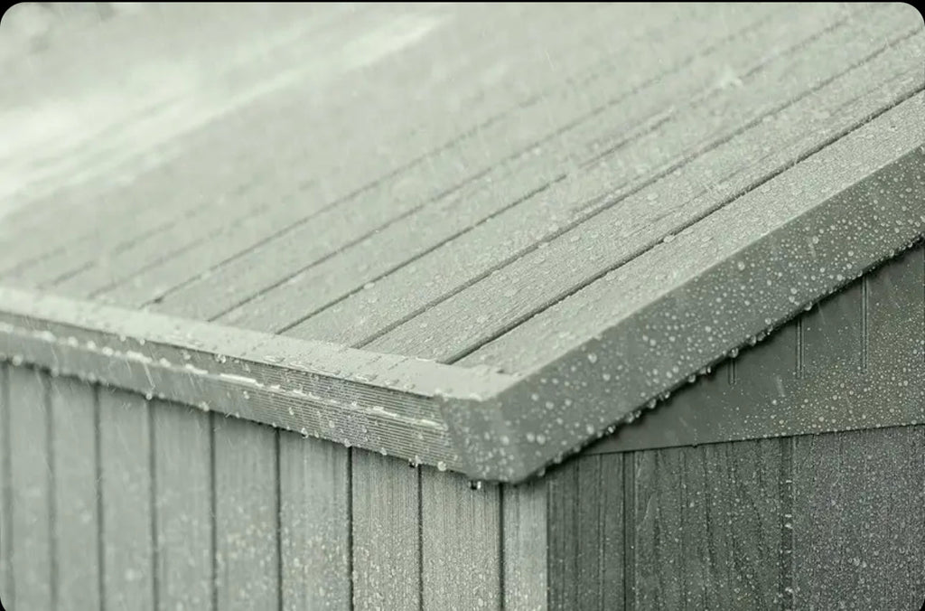 Keter Darwin Garden Shed 6 x 6, Wood Effect Finish, Sage Green, 3.30 m², 190 x 183 x 221 H cm