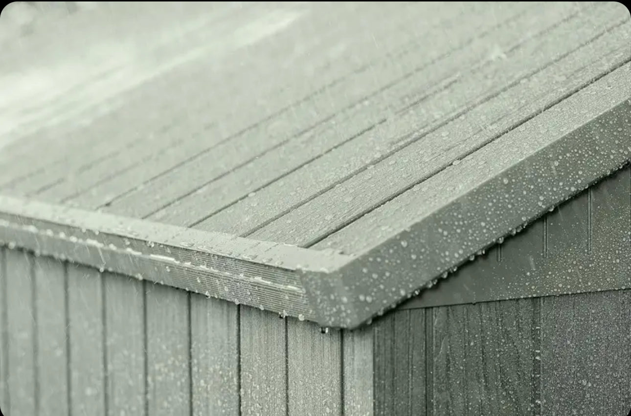 Keter Darwin Garden Shed 6 x 6, Wood Effect Finish, Sage Green, 3.30 m², 190 x 183 x 221 H cm