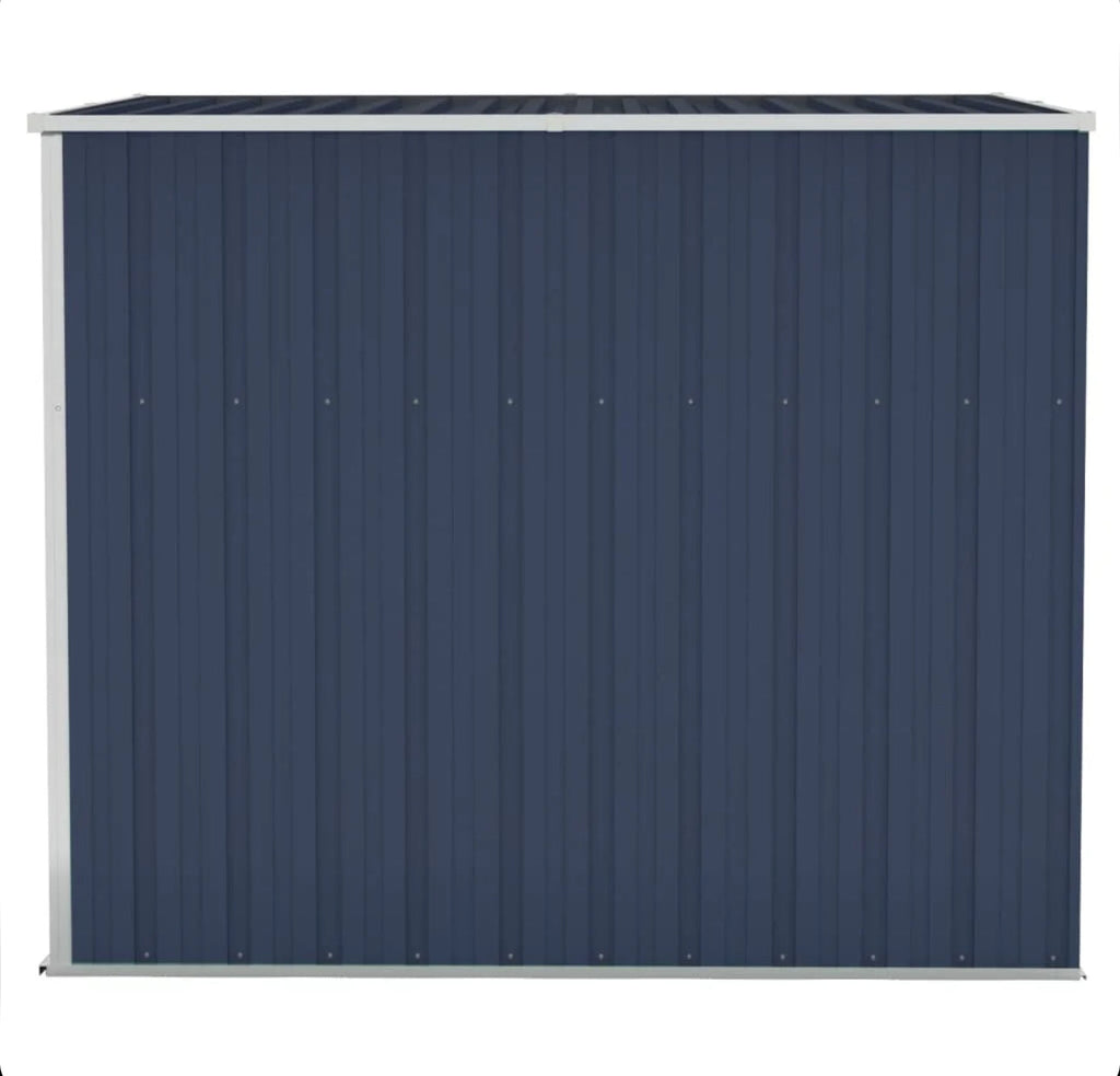 Brown wall-mounted garden shed 118x194x178 cm in galvanized steel
