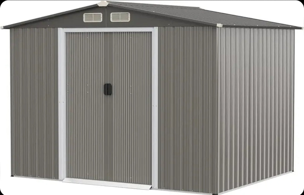 Garden Shed 260 x 207 x 181 cm Outdoor Sheds with 4 Shutters