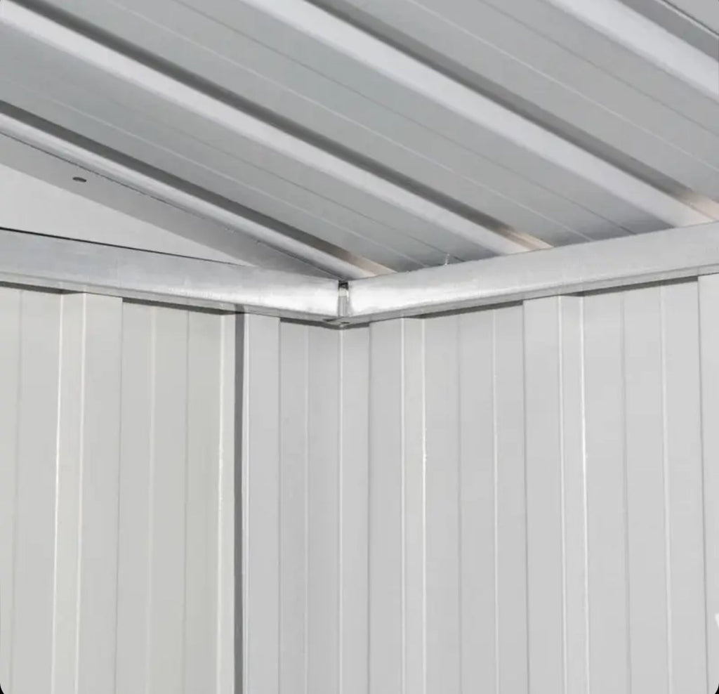 Brown steel garden shed 204x132x186 cm