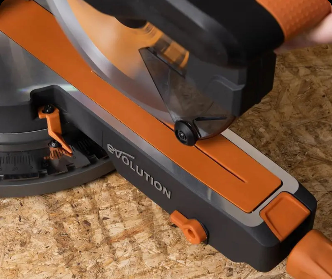 Evolution Power Tools R255SMS-DB-Li Cordless double-sided sliding mitre saw 2x 18 V Li-Ion EXT including multi-material blade for cutting wood