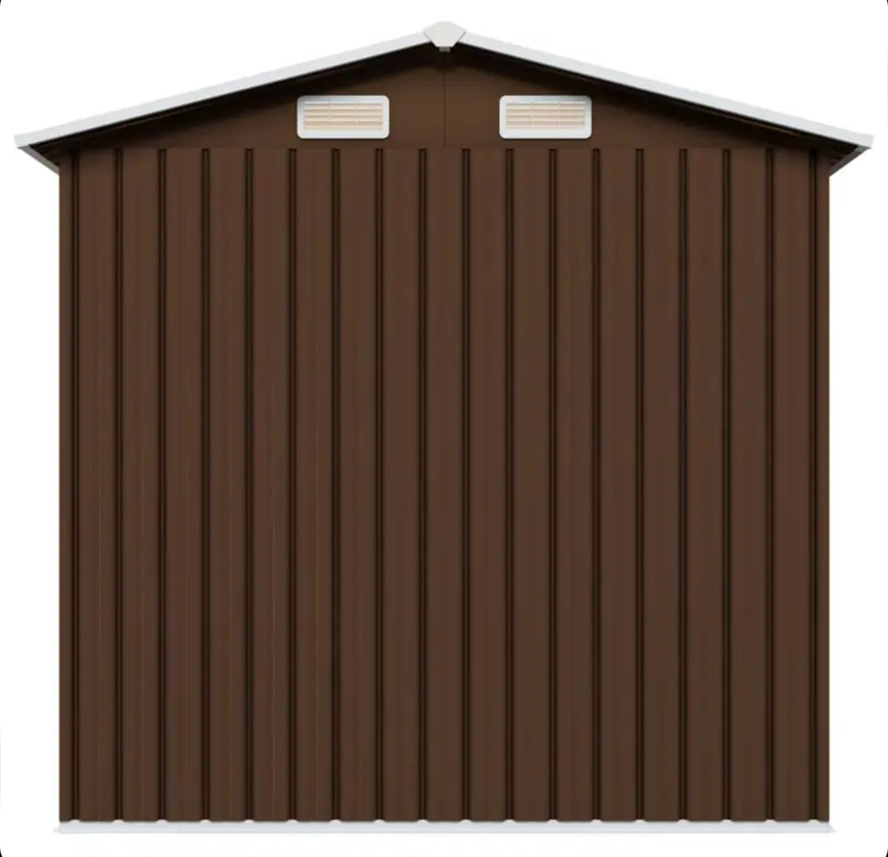 Brown steel garden shed 204x132x186 cm