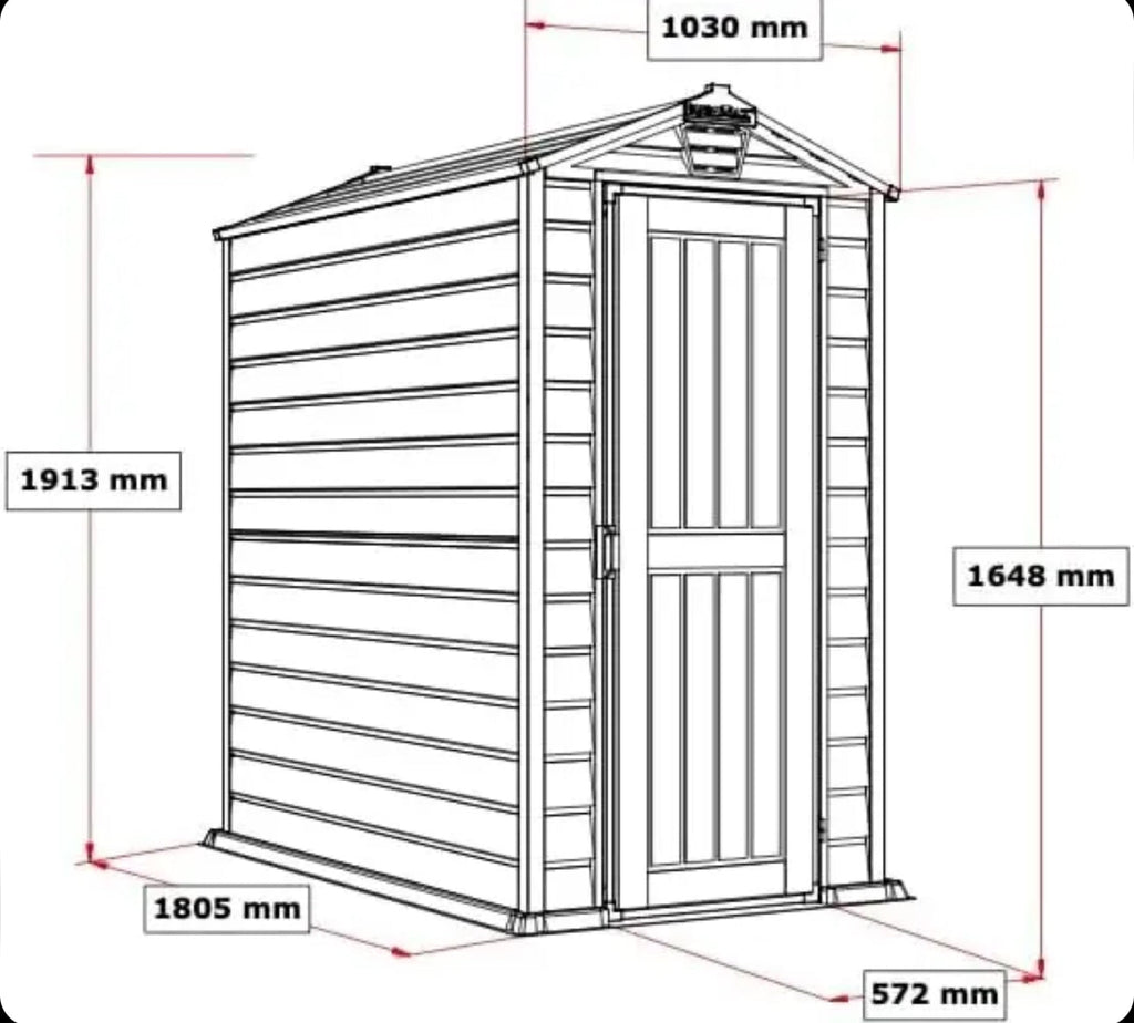Duramax EverMore 4 x 6ft Plastic Garden Shed
