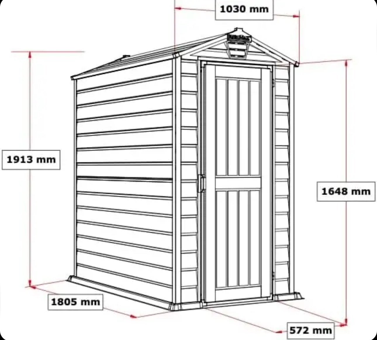 Duramax EverMore 4 x 6ft Plastic Garden Shed