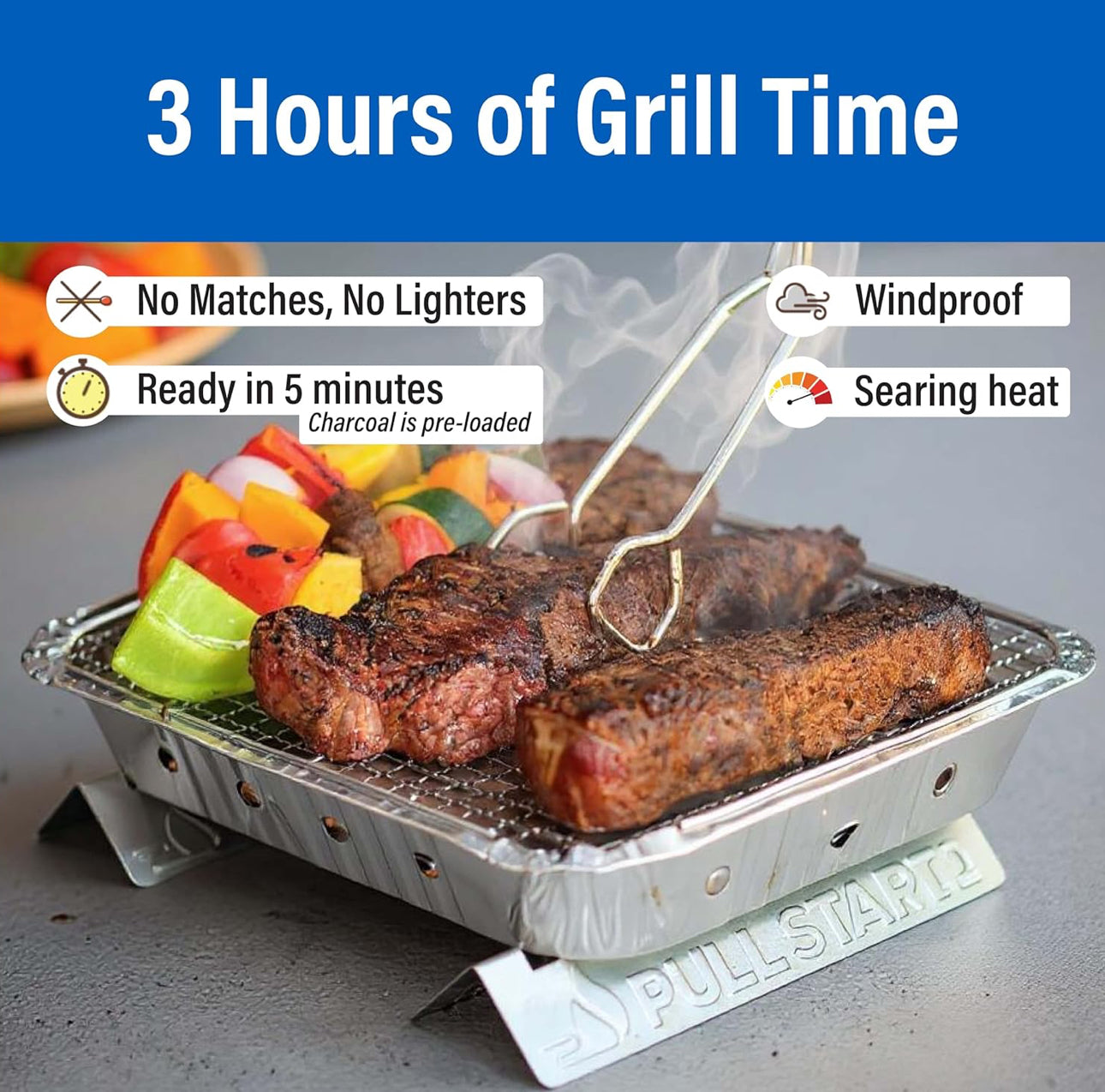 Pull Start Fire Grill Single Use Portable Disposable Charcoal BBQ With Pull Start Matchless Ignition