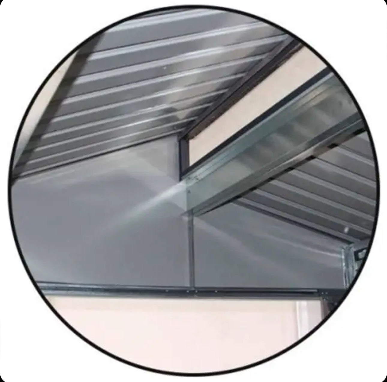 Gardiun Nottingham Metal Shed with Porch 3.78 m² Exterior 129x293x229 cm Galvanized Steel Anthracite Grey