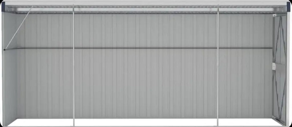 Wall-mounted garden shed Anthracite 118x382x178 cm Steel