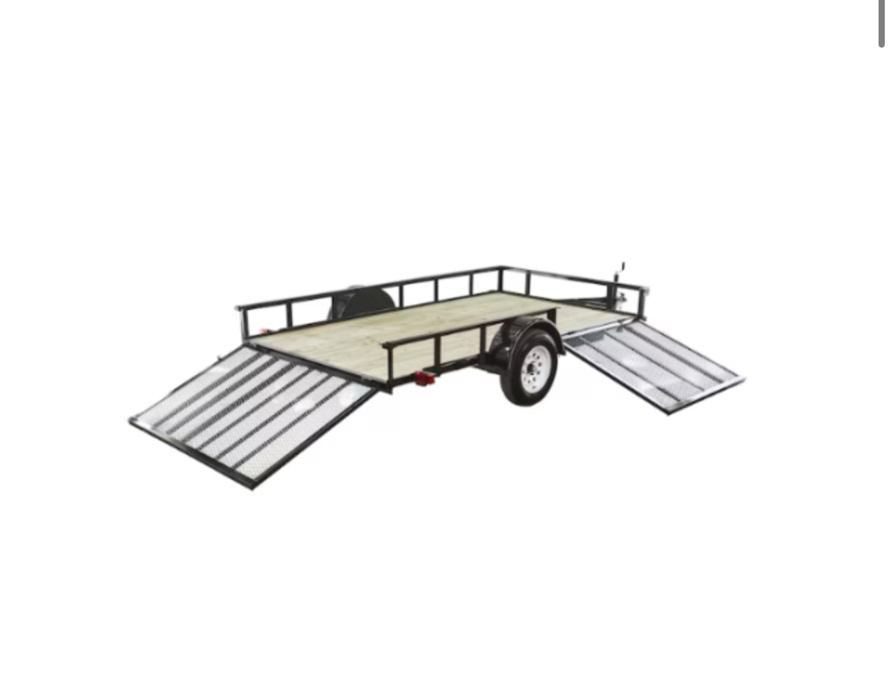 Carry-On Trailer 6-Ft X 12-Ft Treated Lumber Utility Trailer With Ramp Gate