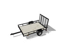 Carry-On Trailer 5-Ft X 8-Ft Treated Lumber Utility Trailer With Ramp Gate