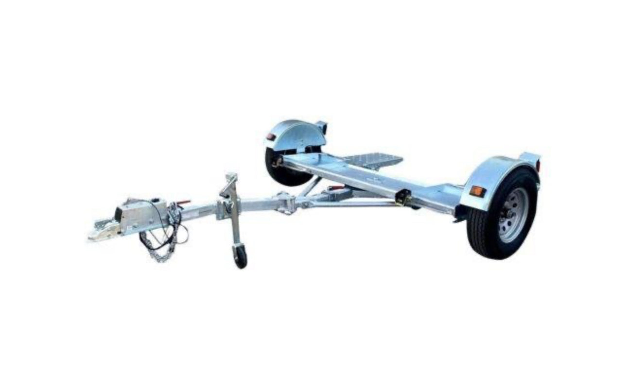 Galvanized Stow And Go Folding Car Tow Dolly With Surge Brake RV Trailer 4900 Lb