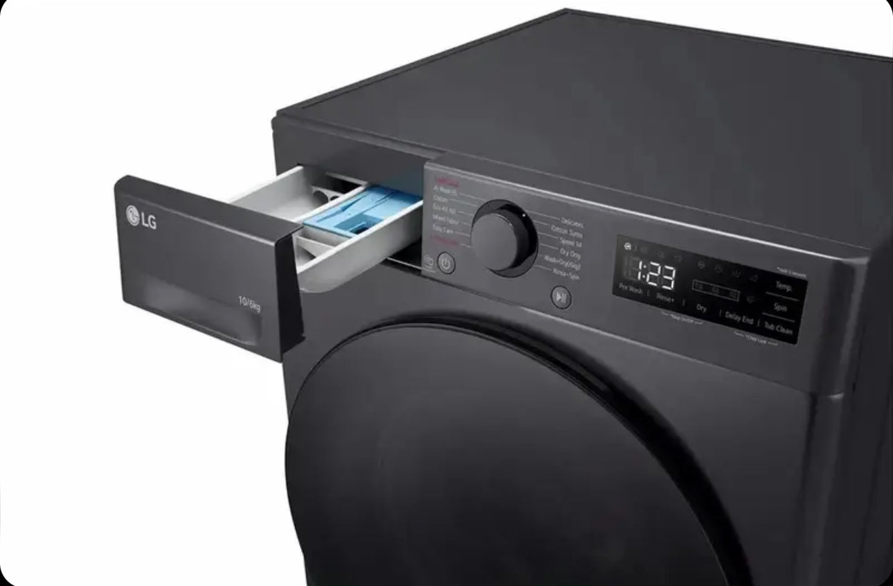 LG 10kg / 6kg TurboWash AI Direct Drive Washer Dryer cuyt806gbop