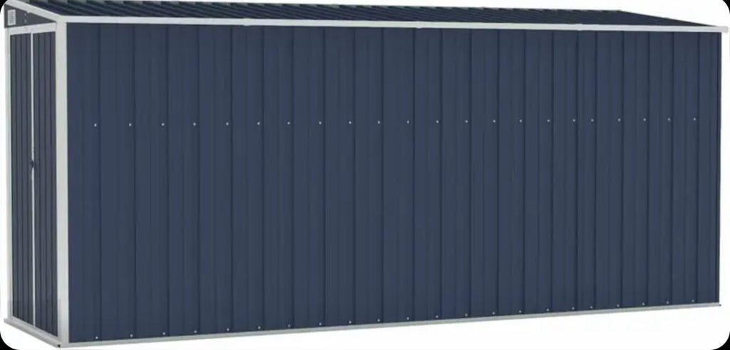 Wall-mounted garden shed Anthracite 118x382x178 cm Steel