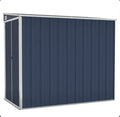 Brown wall-mounted garden shed 118x194x178 cm in galvanized steel