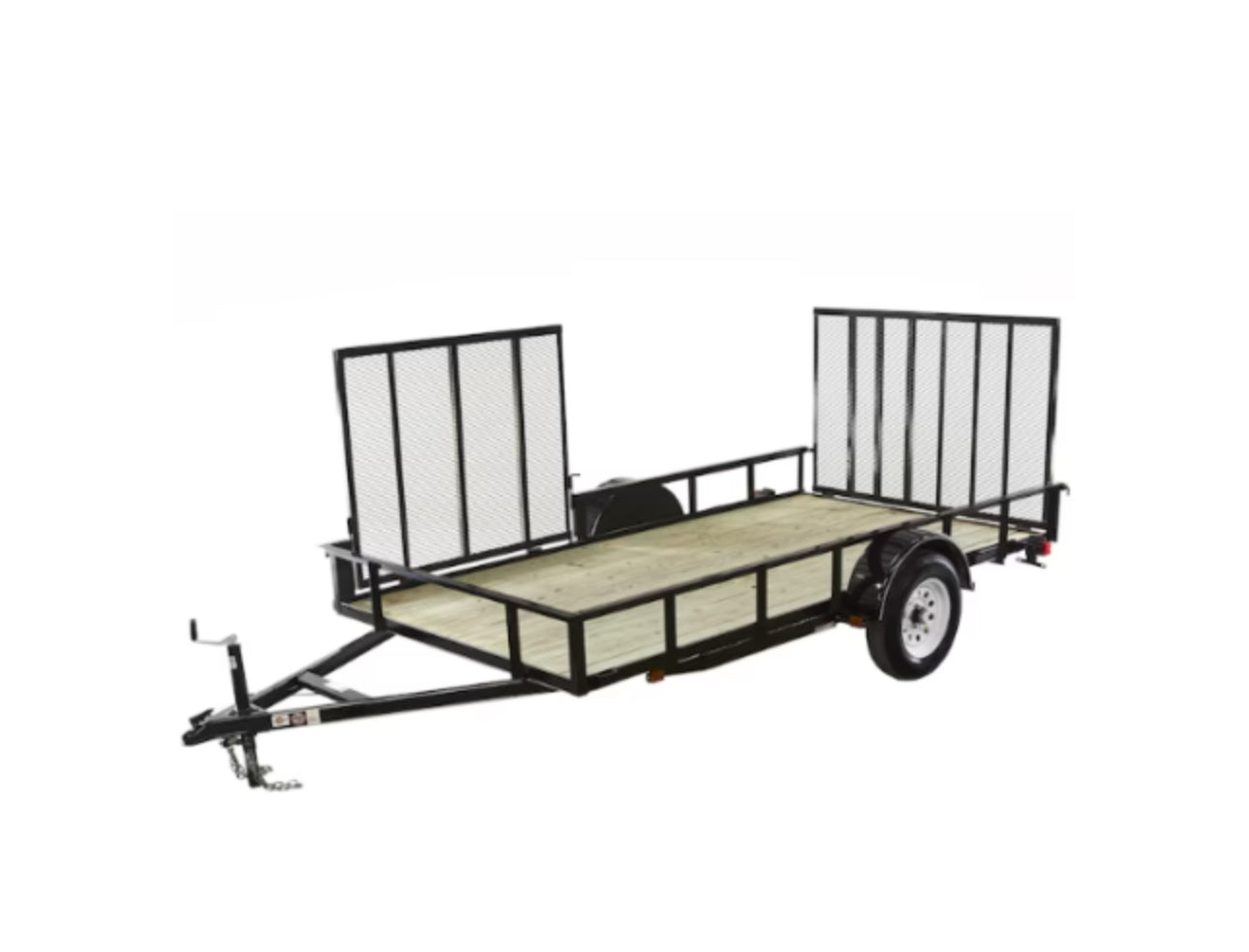 Carry-On Trailer 6-Ft X 12-Ft Treated Lumber Utility Trailer With Ramp Gate