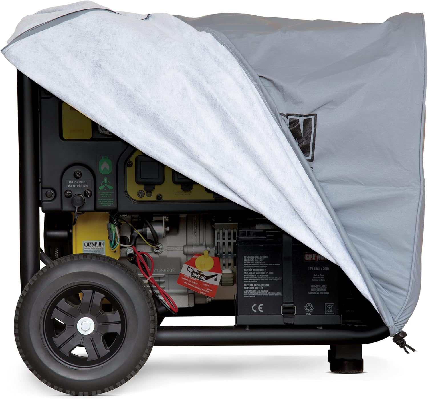Champion 6250-Watt Open Frame Inverter Generator (100519) + Weather-Resistant Storage Cover