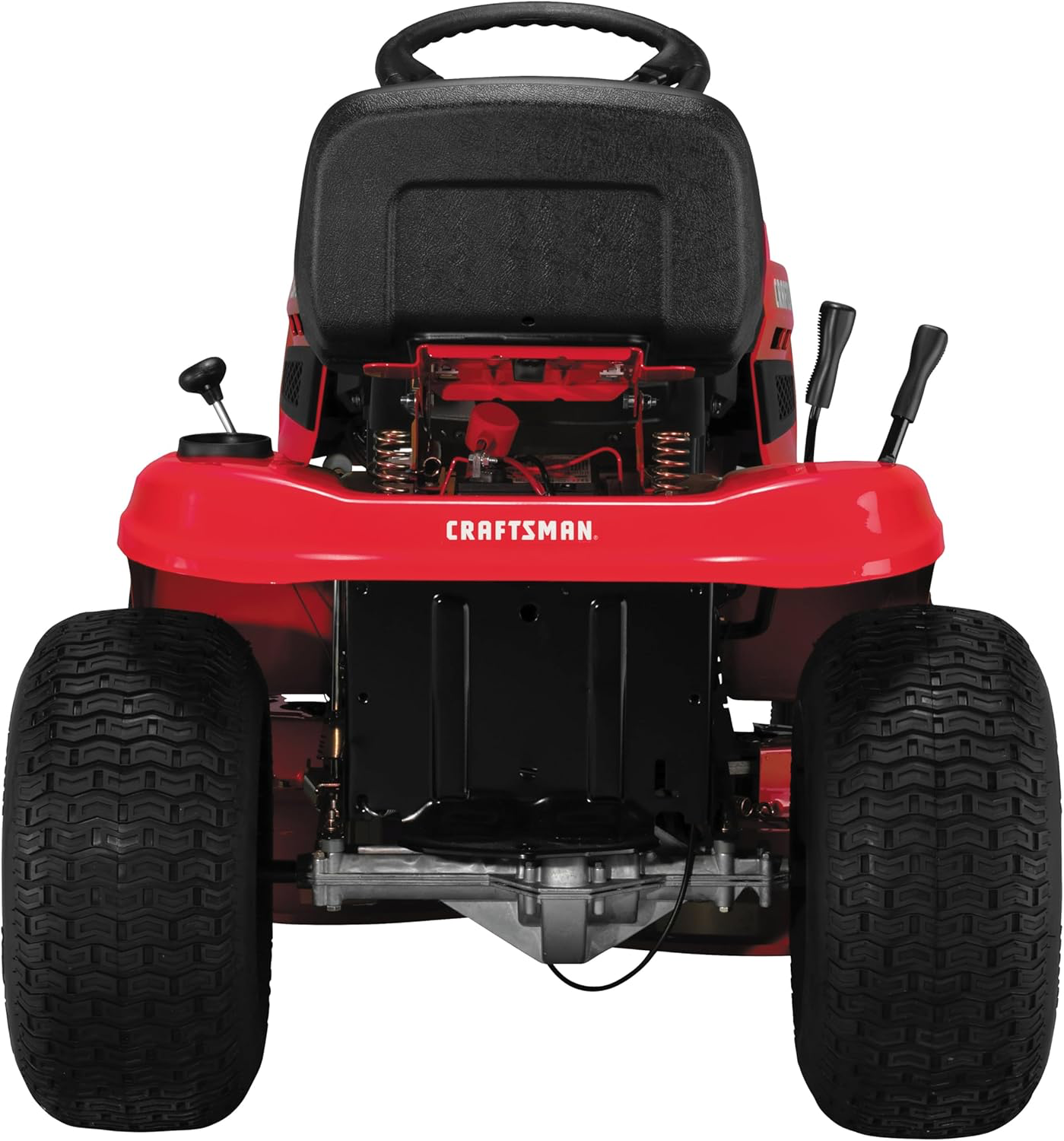 Craftsman 36″ Gas Riding Lawn Mower, 11.5 HP Briggs & Stratton Engine, 7-Speed Transmission, Red/Black