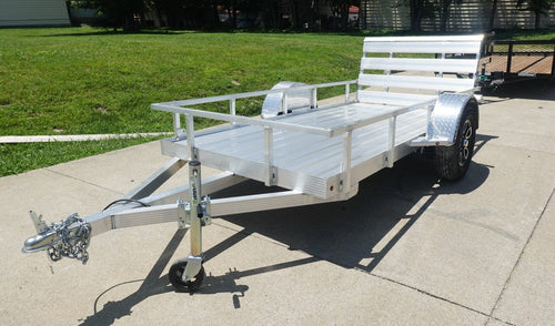5′ x 10′ Aluminum Utility Trailer with Gate and Mag Wheels – 3500 lb Axle