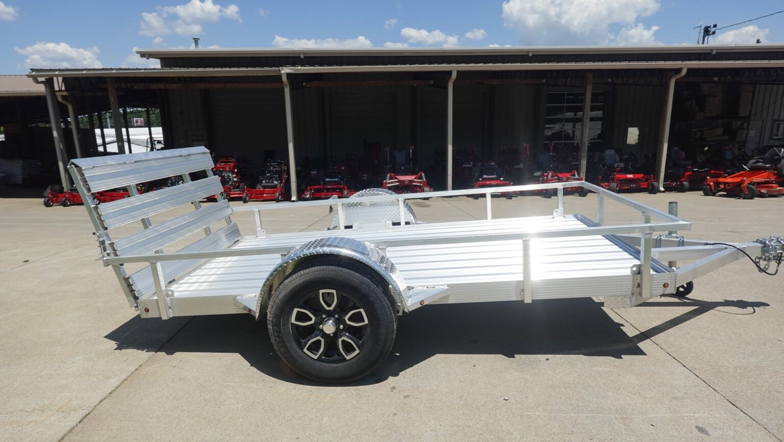 5′ x 10′ Aluminum Utility Trailer with Gate and Mag Wheels – 3500 lb Axle