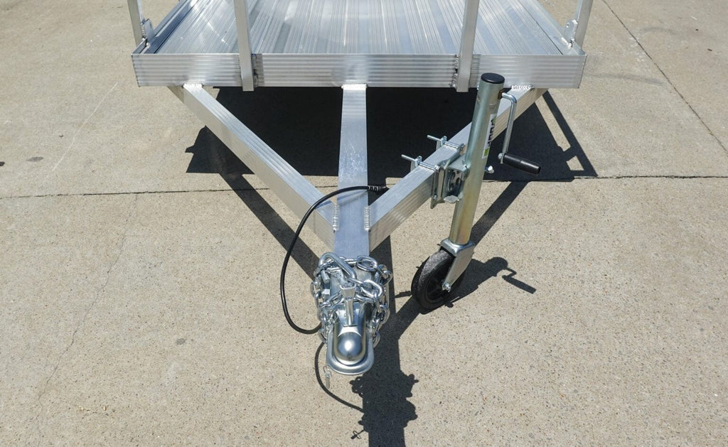 5′ x 10′ Aluminum Utility Trailer with Gate and Mag Wheels – 3500 lb Axle