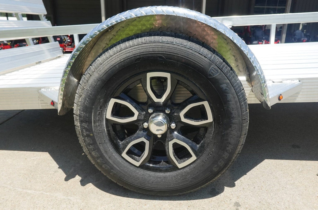 5′ x 10′ Aluminum Utility Trailer with Gate and Mag Wheels – 3500 lb Axle