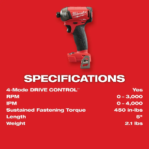 Milwaukee 2760-20 M18 FUEL SURGE 1/4" Hex Hydraulic Driver, Tool Only