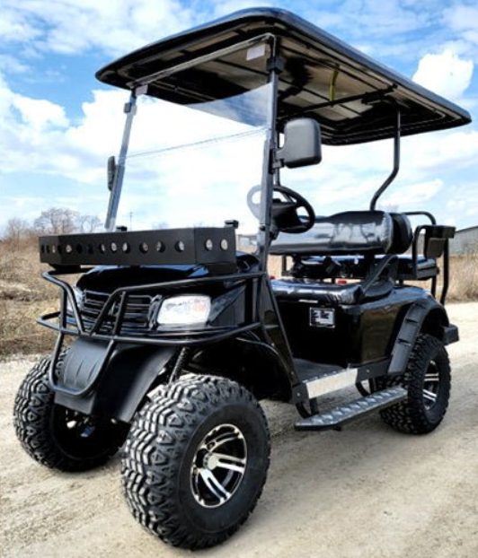 Brand New 48v Electric Golf Cart Lifted & Loaded eMACHINE – Black