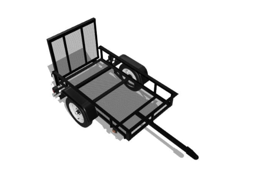 Carry-On Trailer 4-ft x 7-ft Steel Mesh Utility Trailer