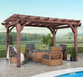 14×10 Somerville Pergola – Walnut Stain Gazebo