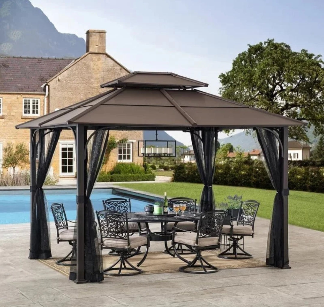 12 Ft. W x 10 Ft. D Steel Patio Gazebo